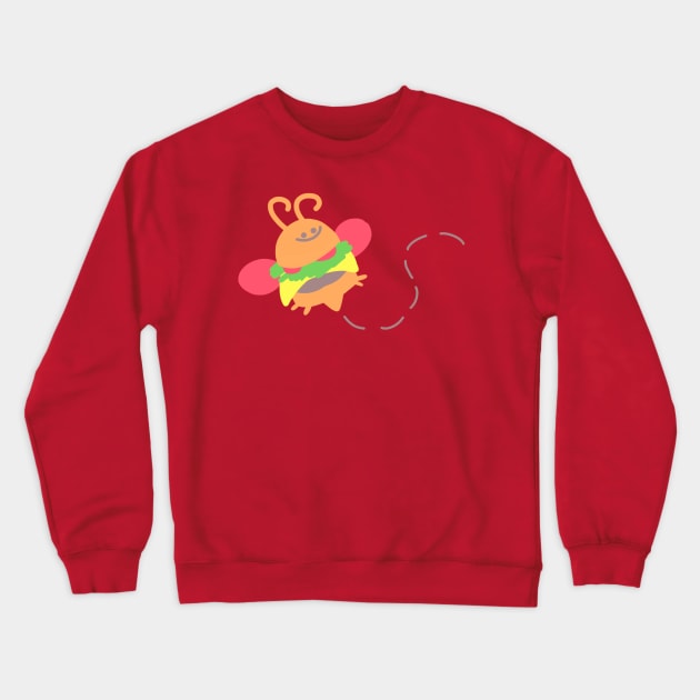 Burger Bee Crewneck Sweatshirt by Jossly_Draws